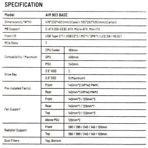 Корпус MONTECH AIR 903 BASE [AIR 903 BASE (B)] черный thumb 14