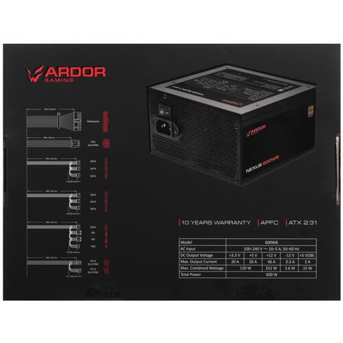 Блок питания ARDOR GAMING NEXUS 600WB  черный thumb 7
