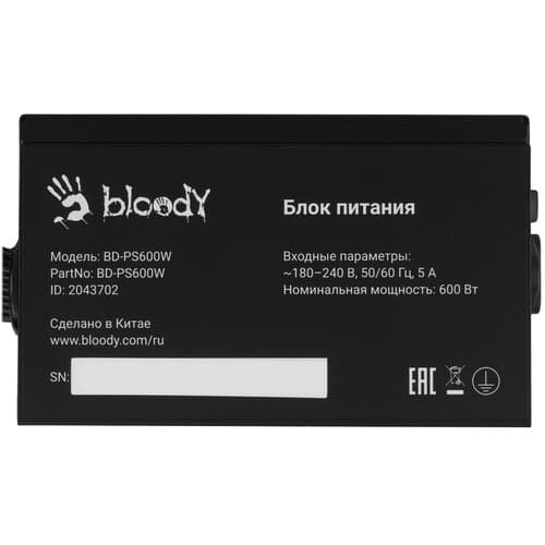 Блок питания A4Tech Bloody BD-PS600W  черный thumb 4