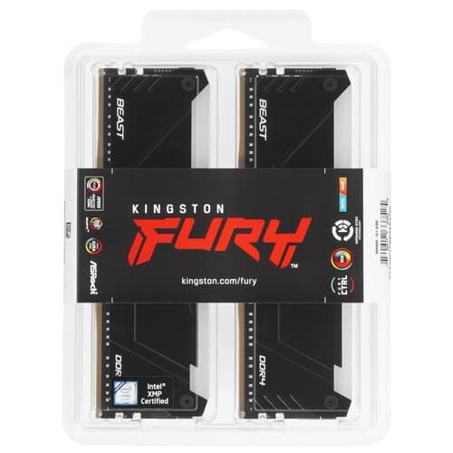 Kingston FURY Оперативная память Kingston FURY Beast Black RGB [KF432C16BB2AK4/32] 32 ГБ, фото 5