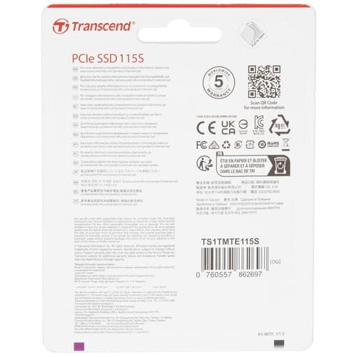 1000 ГБ M.2 NVMe накопитель Transcend MTE115S [TS1TMTE115S] thumb 2