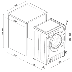 Встраиваемая стиральная машина Haier HWQ90B416FWB thumb 13