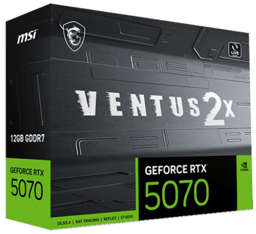 MSI Видеокарта MSI GeForce RTX 5070 VENTUS 2X [RTX 5070 12G VENTUS 2X], фото 16