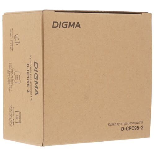 Digma Кулер для процессора Digma D-CPC95-2  черный, фото 7