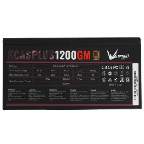 Блок питания Formula KCAS PLUS 1200GM [ACPG-KPK2FEC.12] черный thumb 4