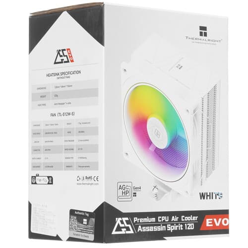 Thermalright Кулер для процессора Thermalright Assassin Spirit 120 EVO White [AS120-EVO-WH] белый, фото 12