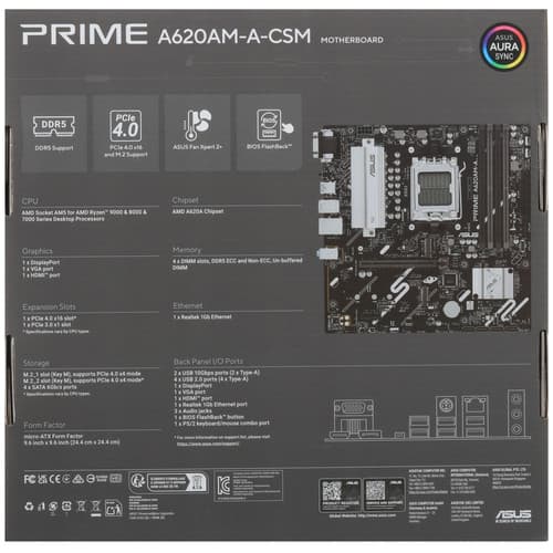 Материнская плата ASUS PRIME A620AM-A-CSM thumb 7