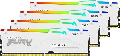 Kingston FURY Оперативная память Kingston FURY Beast White RGB [KF556C40BWAK4-64] 64 ГБ