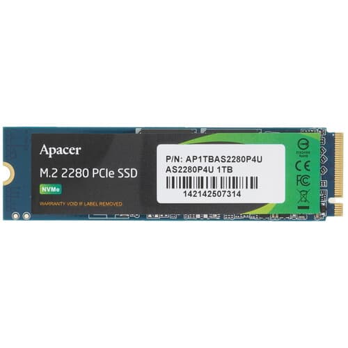 1000 ГБ M.2 NVMe накопитель Apacer AS2280P4U [AP1TBAS2280P4U-1] thumb 1