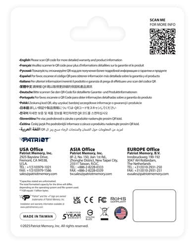 1000 ГБ M.2 NVMe накопитель Patriot P410 [P410P1TBM28H] thumb 7