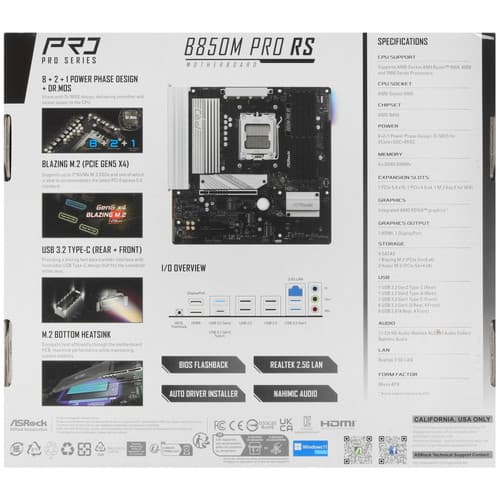 Материнская плата ASRock B850M PRO RS thumb 8