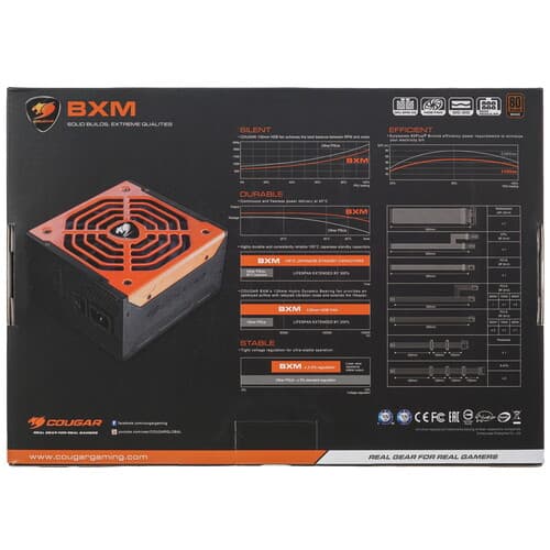 Блок питания Cougar BXM 850W [31BX085.0001P] оранжевый, черный thumb 8