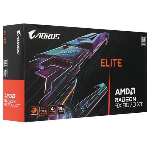GIGABYTE Видеокарта GIGABYTE AMD Radeon 9070 XT AORUS ELITE [GV-R9070XTAORUS E-16GD], фото 12