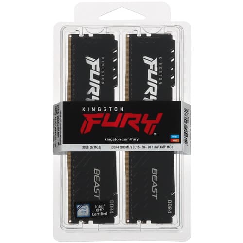 Kingston FURY Оперативная память Kingston FURY Beast Black [KF432C16BBK2/32-SP] 32 ГБ, фото 3