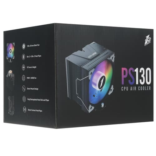 1STPLAYER Кулер для процессора 1STPLAYER PS130 [PS130-BK] черный, фото 12