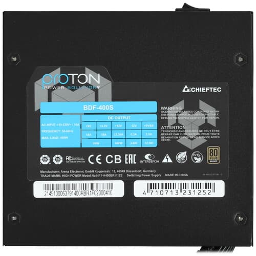 Блок питания Chieftec Proton 400W [BDF-400S] черный thumb 4