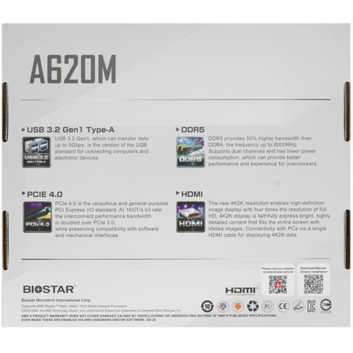 Материнская плата Biostar A620MS-E thumb 7