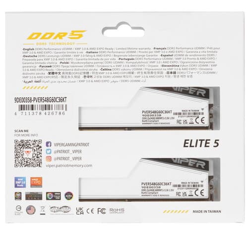 Patriot Memory Оперативная память Patriot Memory VIPER ELITE 5 RGB TUF GAMING ALLIANCE [PVER548G60C36KT] 48 ГБ, фото 3