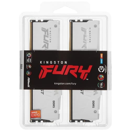 Kingston FURY Оперативная память Kingston FURY Beast White RGB [KF560C30BWEAK2-32] 32 ГБ, фото 4
