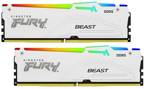 Kingston FURY Оперативная память Kingston FURY Beast White RGB [KF560C30BWEAK2-32] 32 ГБ