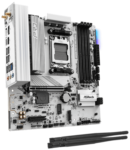 Материнская плата ASRock B850M Pro RS WiFi White thumb 13
