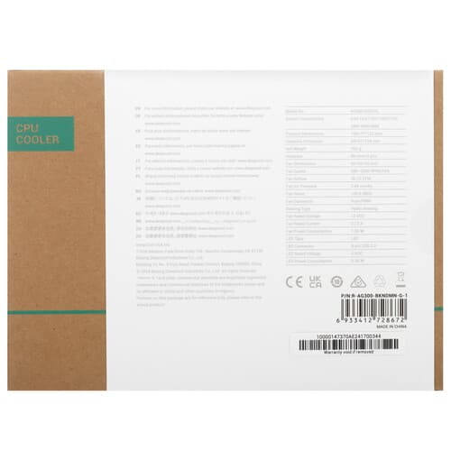 DEEPCOOL Кулер для процессора DEEPCOOL AG300 DIGITAL [R-AG300-BKNDMN-G-2] черный, фото 10
