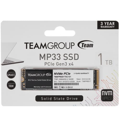 1000 ГБ M.2 NVMe накопитель TEAMGROUP MP33 [TM8FP6001T0C101] thumb 1