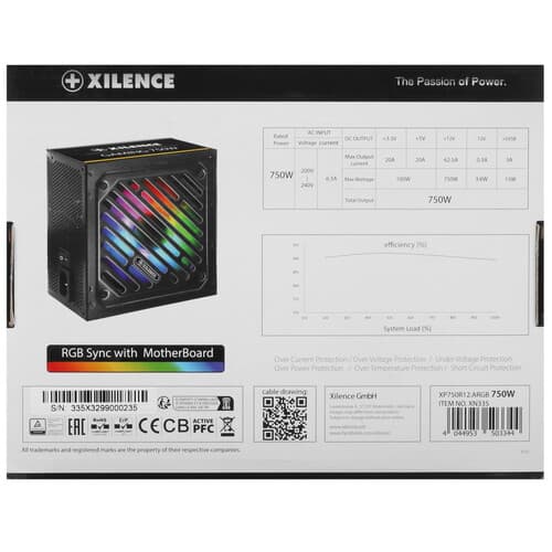 Блок питания Xilence Gaming Gold Series XN335 [XP750R12.ARGB] черный thumb 8