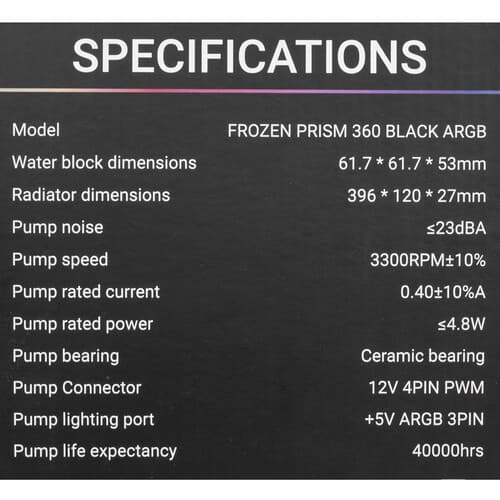 Система охлаждения Thermalright Frozen Prism 360 ARGB черная thumb 12