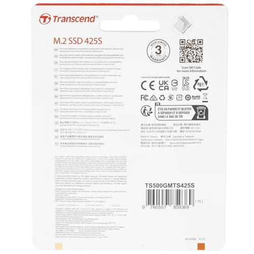 500 ГБ M.2 SATA накопитель Transcend MTS425 [TS500GMTS425S] thumb 2