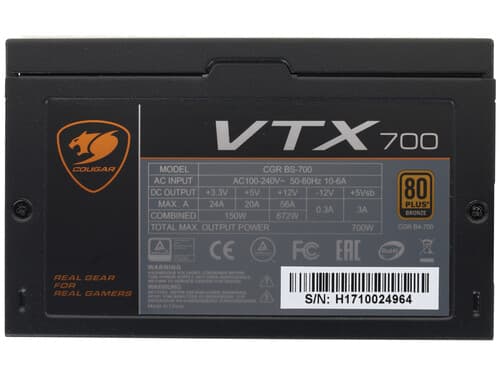 Блок питания Cougar VTX700 [CGR BS-700] черный thumb 6