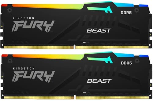Kingston FURY Оперативная память Kingston FURY Beast Black RGB [KF568C34BBEAK2-32] 32 ГБ