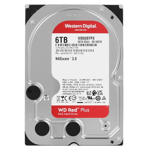Western Digital 6 ТБ Жесткий диск WD Red Plus [WD60EFPX]