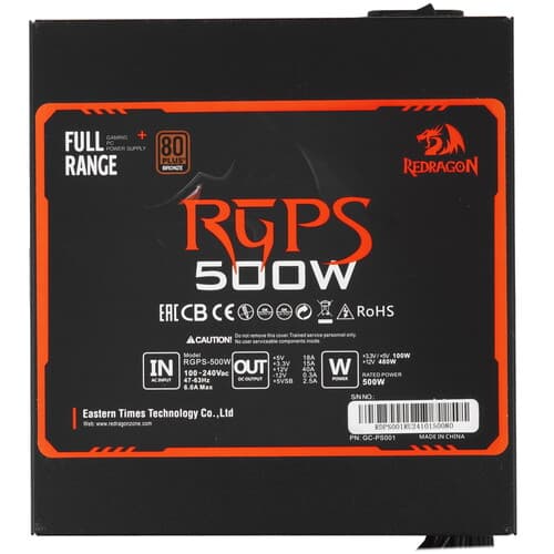 Блок питания Redragon RGPS-500W [75357] черный thumb 4
