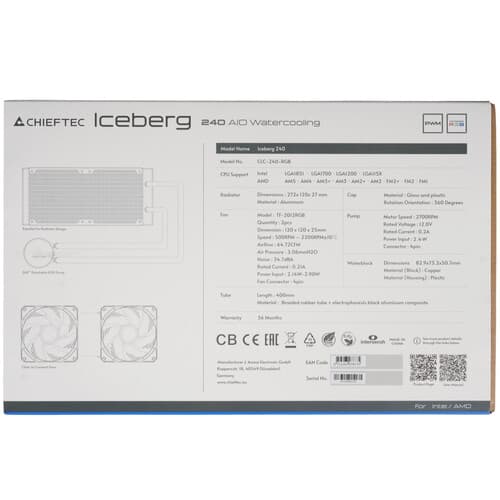Система охлаждения Chieftec Iceberg 240 черная thumb 10