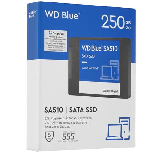 Western Digital 250 ГБ 2.5" SATA накопитель WD Blue SA510 [WDS250G3B0A], фото 5