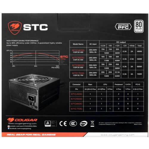 Блок питания Cougar STC500 500W [CGR SC-500] черный thumb 7