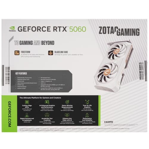 Zotac Видеокарта Zotac GeForce RTX 5060 GAMING Twin Edge OC White Edition [ZT-B50600Q-10M], фото 9
