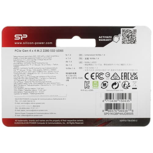 1000 ГБ M.2 NVMe накопитель Silicon Power UD85 [SP01KGBP44UD8505] thumb 2