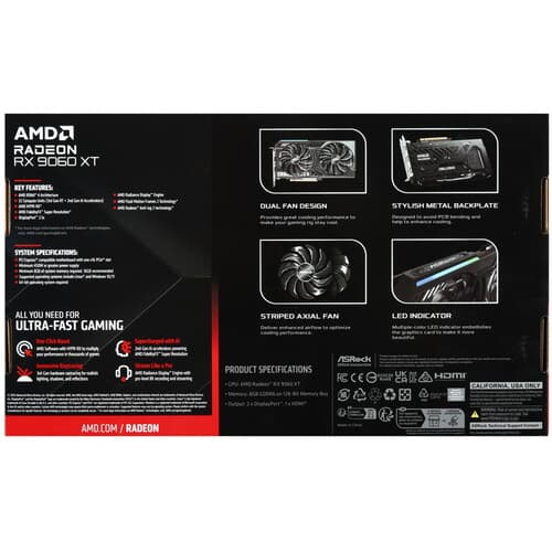Asrock Видеокарта ASRock AMD Radeon RX 9060 XT Challenger OC [RX9060XT CL 8GO], фото 9