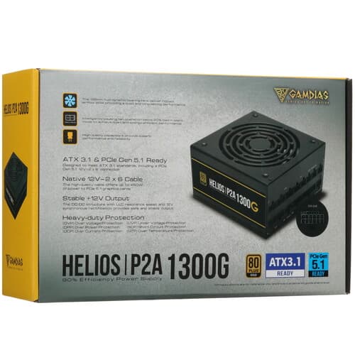 Блок питания GAMDIAS HELIOS P2A-1300G [16223-02940-10001-G] черный thumb 9