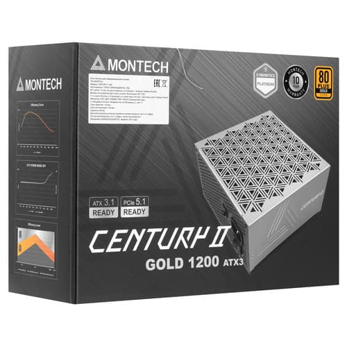 Блок питания Montech CENTURY II 1200W  серый, черный thumb 8