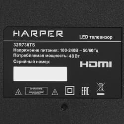 Harper 32" (81 см) Телевизор Harper 32R730TS черный, фото 6
