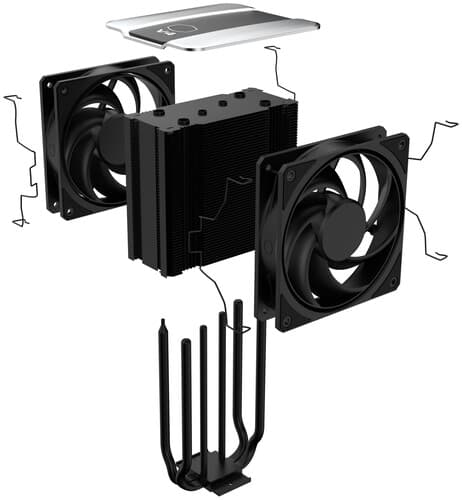 CoolerMaster Кулер для процессора Cooler Master V4 Alpha 3DHP Black [MAZ-T2HP-217PK-R1] черный, фото 12