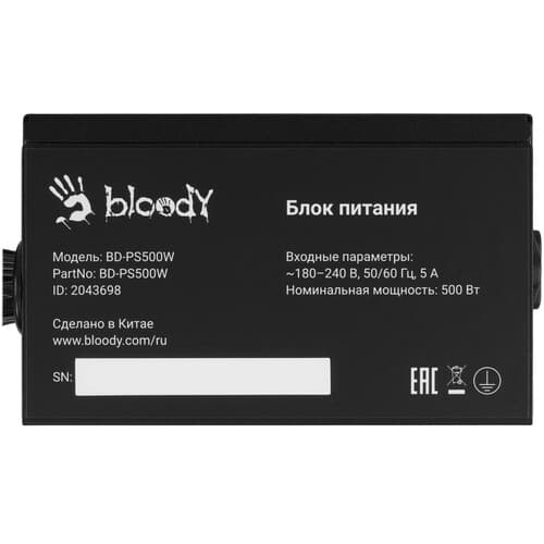 Блок питания A4Tech Bloody BD-PS500W  черный thumb 4