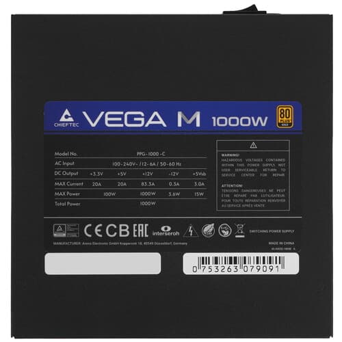 Блок питания Chieftec Vega 1000W [PPG-1000-C] черный thumb 4