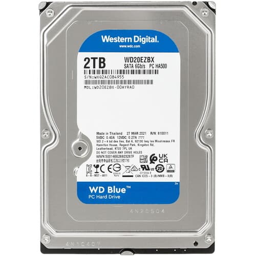 Western Digital 2 ТБ Жесткий диск WD Blue [WD20EZBX]