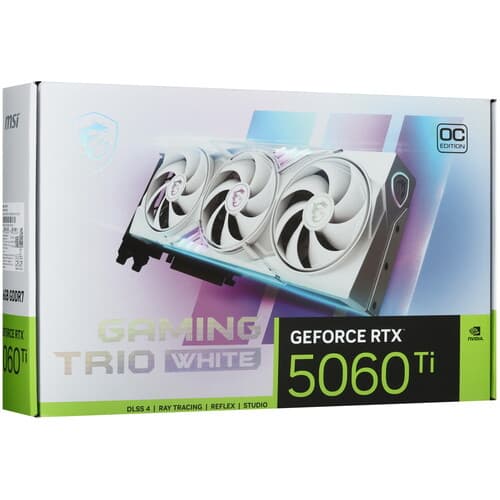 MSI Видеокарта MSI GeForce RTX 5060 Ti GAMING TRIO WHITE OC [RTX 5060 Ti 16G GAMING TRIO OC WHITE], фото 12