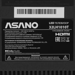 Asano 32" (80 см) Телевизор Asano 32LH1010T черный, фото 6