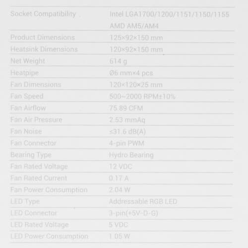 DEEPCOOL Кулер для процессора DEEPCOOL AG400 BK ARGB [R-AG400-BKANMC-G-2] черный, фото 11